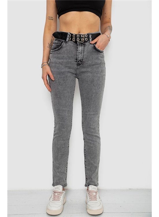 Джинси жіночі Skinny Американки, колір сірий, 244R00970