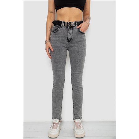 Джинси жіночі Skinny Американки, колір сірий, 244R00970