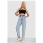 Джинси жіночі Mom-fit, колір сірий, 244R1601S20