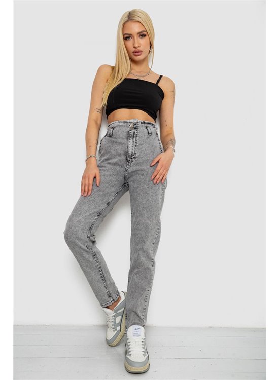 Джинси жіночі Mom-fit, колір сірий, 244R1640S20