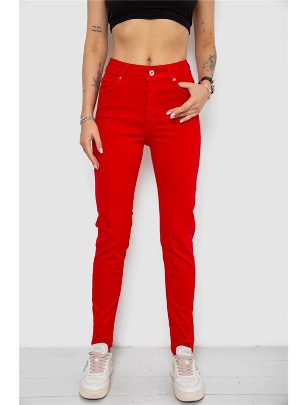 Джинси жіночі Slim Fit, колір червоний, 182R1489S19
