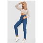 Джинси жіночі Mom-fit стрейч, колір синій, 244R1149