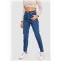 Джинси жіночі Mom-fit стрейч, колір синій, 244R1149