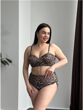 Купальник PLUS SIZE SW3620 леопардовий