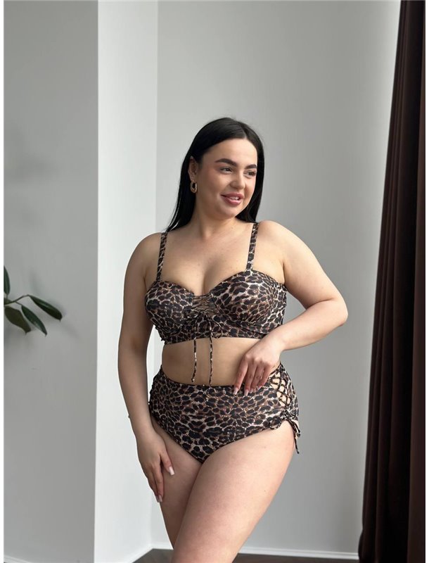 Купальник PLUS SIZE SW3620 леопардовий