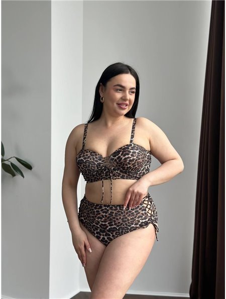 Купальник PLUS SIZE SW3620 леопардовий