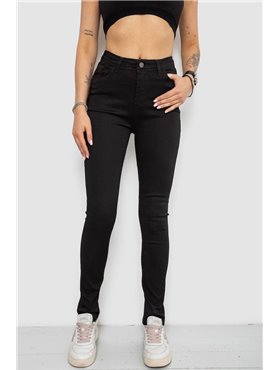 Джинси жіночі Skinny стрейч, колір чорний, 182R9676
