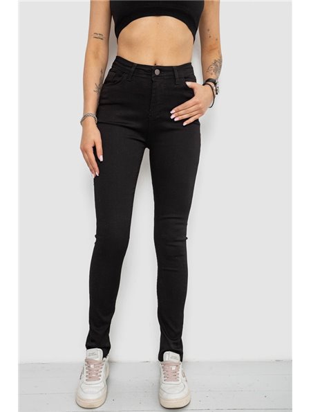 Джинси жіночі Skinny стрейч, колір чорний, 182R9676