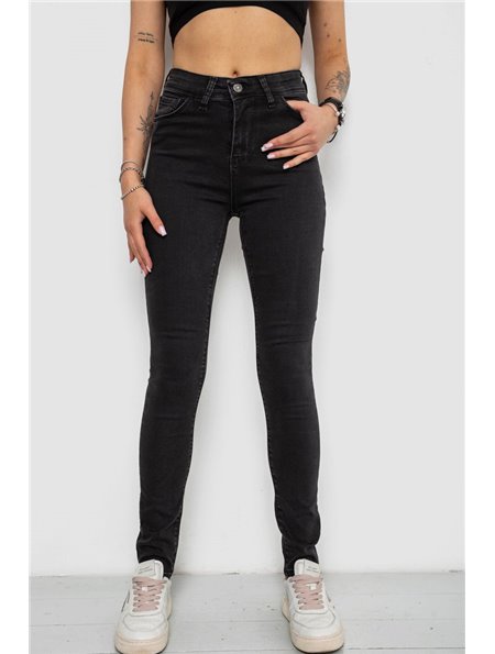 Джинси жіночі Skinny, колір чорний, 182R5126