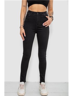 Джинси жіночі Skinny, колір чорний, 182R1048