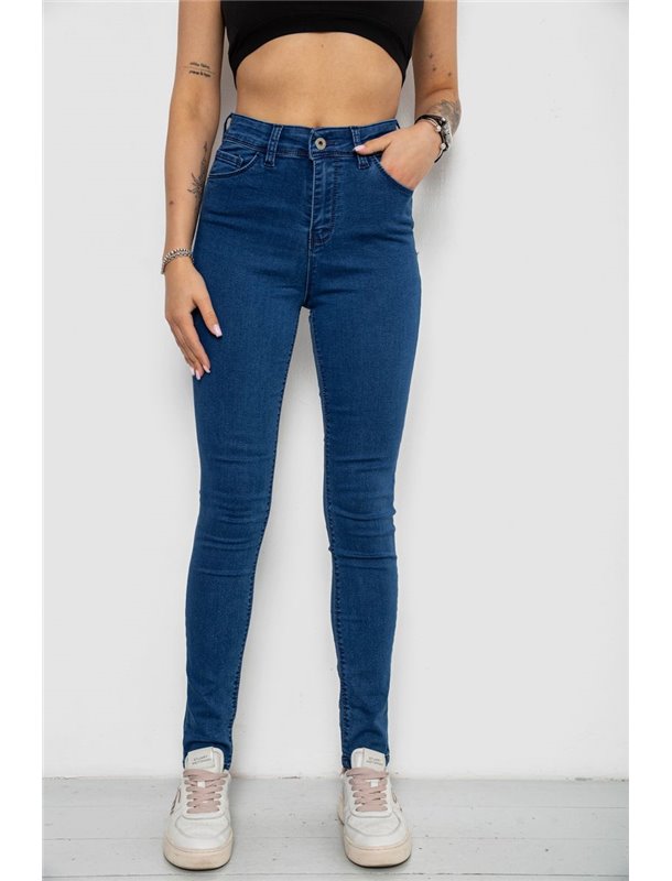 Джинси жіночі Skinny, колір синій, 182R3619