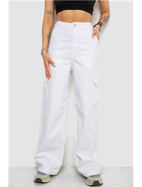 Джинси жіночі Loose Fit з кишенями, колір білий, 182R2552