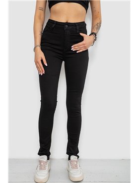 Джинси жіночі Skinny, колір чорний, 182R3394