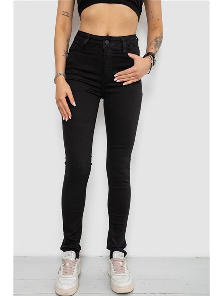 Джинси жіночі Skinny, колір чорний, 182R3394