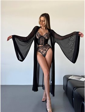 Халат DO3637 чорний