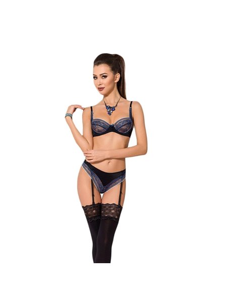 Комплект белья Passion Exclusive GISELE SET, черный, размер XXL/XXXL (PS24609)