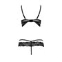 Комплект белья Passion Exclusive SARIA SET WITH OPEN BRA, черный, размер S/M (PS25002)