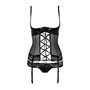 Корсет и трусики Passion NORTH CORSET, размер XXL/XXXL, черный (PS24006)