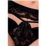 Комплект белья и пояс для чулок Passion TONYA SET, размер XXL/XXXL, черный (PS24112)