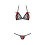 Комплект белья Passion MELISSA BIKINI, размер XXL/XXXL, черный (EL15903)