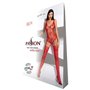 Ажурный бодистокинг с имитацией чулок Passion BS074 red