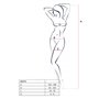 Ажурный бодистокинг с имитацией чулок Passion BS074 white