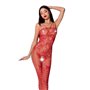 Ажурный бодистокинг с интимными вырезами Passion BS076 red