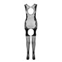 Ажурный бодистокинг с чулками Passion BS082 black