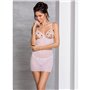 Пеньюар с вырезами на груди + стринги Passion LOVELIA CHEMISE white XXL/XXXL (SO4764)