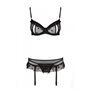 Сексуальный комплект с поясом для чулок LOVELIA SET black S/M - Passion
