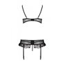 Сексуальный комплект с поясом для чулок LOVELIA SET black XXL/XXXL - Passion