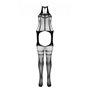 Сетчатый телесный бодистокинг с подвязками Casmir CA008 (SO5338)