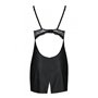Бэби-долл из эко-кожи и кружева Loona Chemise black S/M - Passion