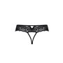 Кружевные стринги с доступом Senia Thong black XXL/XXXL - Passion